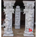 stone building design pillar with lady statue